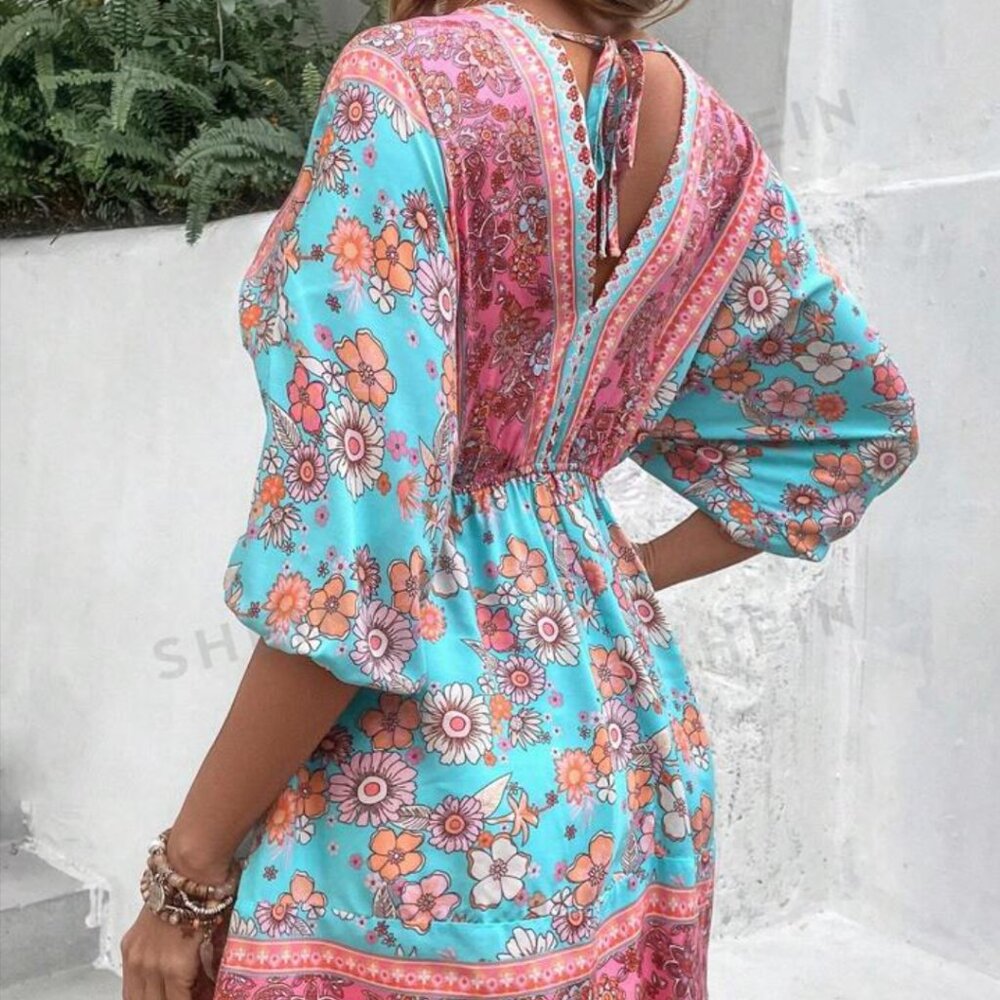 Paisley boho dress